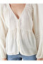 V-Neck Textured Blouse - 3