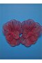 Large Size Burgundy Flower Metal Wire Embroidered Dangle Steel Earrings - 5