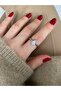 Limited Edition - Women's Ring with Large Drop Stone and Bottom Adjustment - 5