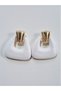 Gold Color Clip-On White Enamel Retro Half Moon Stylish Steel Earrings
