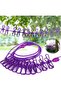 Portable Clothesline and Pegs Set Practical Drying Line Balcony Bathroom Durable Hanging Rope