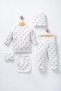 Baby Girl Cotton 100% Organic Newborn 5-Piece Hospital Discharge Set - 5