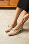 Two-Stripe Patent Leather 3 cm Short Heeled Casual Women's Classic Shoes - 2