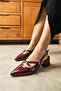 Two-Stripe Patent Leather 3 cm Short Heeled Casual Women's Classic Shoes - 3