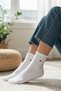 3 Pairs Heart Ruffle Trim Seamless Cotton Women's Socks – Breathable Soft Casual Socks - 2