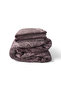 Helen Bedspread Set Double Fiber Filled Panel Velvet (260×260) Plum - 2
