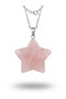 Star Cut Natural Stone Steel Colorfast Pendant and Chain - Special Cut Energy Stone Series - 2