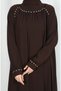 Stone Detailed Shawl Hijab Dress Bitter Brown Hnt7077 - 8