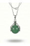 Dragon Claw Design Sphere Natural Stone Necklace - Stylish Steel Chain Gift