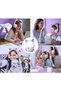 Children's school headphones with microphone, suitable for children, teenagers, and adults. Cat ear headphones suitable for girls and women (purple). - 5