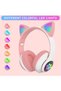 Kids' Bluetooth wireless over-ear cat ear headphones with microphone, suitable for children, teenagers, and adults (pink) - 2