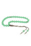 Natural Stone Metal Tasseled Jade Stone Rosary
