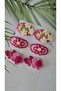 Hand Knitted Design 6-Piece Snap Accessories Suitable for Mother-Daughter Use