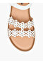 Girls Floral Cutout Detail Hook & Loop Sandals - 3