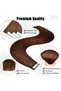 24 Inch Nature Hair Extension Tape in,Remy Seamless Skin Weft Straight Nature Tape in Extensions - 2
