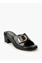 Women Buckle Detail Block Heel Sandals - 2
