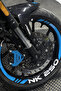 Blue Color Thick Cut-Out Nk250 Lettering 16 Pieces Wheel Rim Strip Set for Cfmoto Nk250 - 2