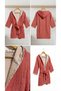 100% Organic Cotton 4-Layer Muslin Children's Bathrobe - Retro Ribbed Hooded Beach & Bath Robe - 3