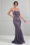 Women's Strapless Bustier Beaded Embroidered Lined Mesh Long Dress - 2