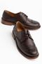Women's Brown Genuine Leather Lace-Up Loafer Shoes
