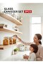 Glass Canister Set with Clamp Lid, 3 Piece, 1000ml Capacity, Clear Glass Jars for Kitchen - 4