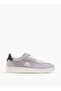 Women Leather Lace-Up Sneakers - 3