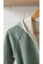 100% Organic Cotton 4-Layer Muslin Children's Bathrobe - Retro Ribbed Hooded Beach & Bath Robe - 3