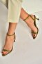 Y590460760 Green Rustic Thin Heeled Women's Shoes