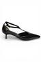 Y480569960 Black Rustic Mini Thin Heeled Pointed Toe Women's Shoes - 7