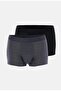 2-Pack Patterned Micro Modal Boxer Grey-Black