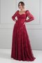 Women's Sweetheart Neck Front Corset Detailed Lace-Up Lined Floral Pattern Lace Tulle Long Dress - 3