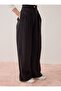 High Waist Pleated Detailed Wide Leg Trousers - Black - - 4