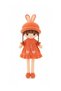Cute Bunny Hat Plush Doll 45CM – Soft Stuffed Girl Doll Toy for Kids Gift-Orange
