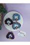 Denim Fabric Rubber Buckle with Mickey - Minnie Mouse Figures (1 Piece) - 2