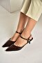Y480259860 Brown Rustic Mini Thin Heeled Pointed Toe Women's Shoes - 3