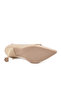 Cream Women's Thin Heeled Shoes Pc-55018 Z - 5