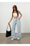 Full Fit Ice Cream High Waist Front and Back Pockets B Wide-Leg Baggy Jeans - 3