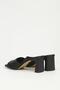 Women's Black Heeled Slippers Pc-7784 - 3
