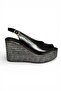 Y996553560 Black Rustic Wedge Heeled Women's Shoes - 7