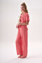 Bamboo Short Sleeve Buttoned Ribbon Detailed Home Set 26509-26510-26511 - 4