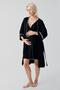 Strappy Short Flexible Viscose Maternity Dressing Gown Nightgown Set