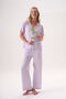 Bamboo Short Sleeve Buttoned Ribbon Detailed Home Set 26509-26510-26511
