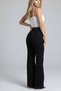 Women's Black High-Waisted, Wide-Leg Pants Look Sweatpants-2026 Trend - 5