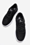 Side-Stitched Linen Men's Shoes Black White - 5