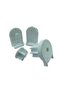 38' White Chain Mechanism Set with Square Stopper and Latch Plastic Feet - 3