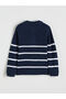 Esvab • Modern & Distinctive Zero Roba Collar Striped Boys' Sweater - 3