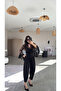 Black Double Button Premium Molded Fabric Trousers
