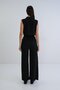 Black Sofia Linen Vest and Wrap-Cut High-Waist Zippered Trousers Set Alc-X15300 - 6