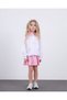 Girl's Shirt Collar Butterfly Patterned Double Pleated Skirt Stylish Festive Outfit, One Size Up. - 4