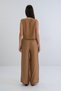 Dark Beige Lacing Detailed Woven Vest and Double Pocket Palazzo Trousers Set Alc-X15376 - 5
